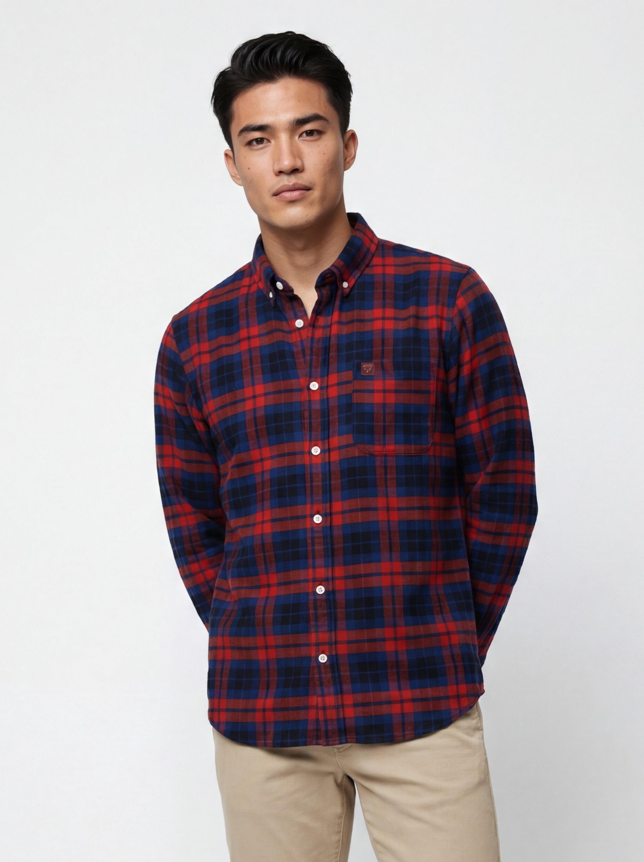 Adirondack Field Nessmuk Organic Flannel Shirt — detail and construction