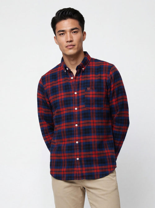 Adirondack Field Nessmuk Organic Flannel Shirt — detail and construction