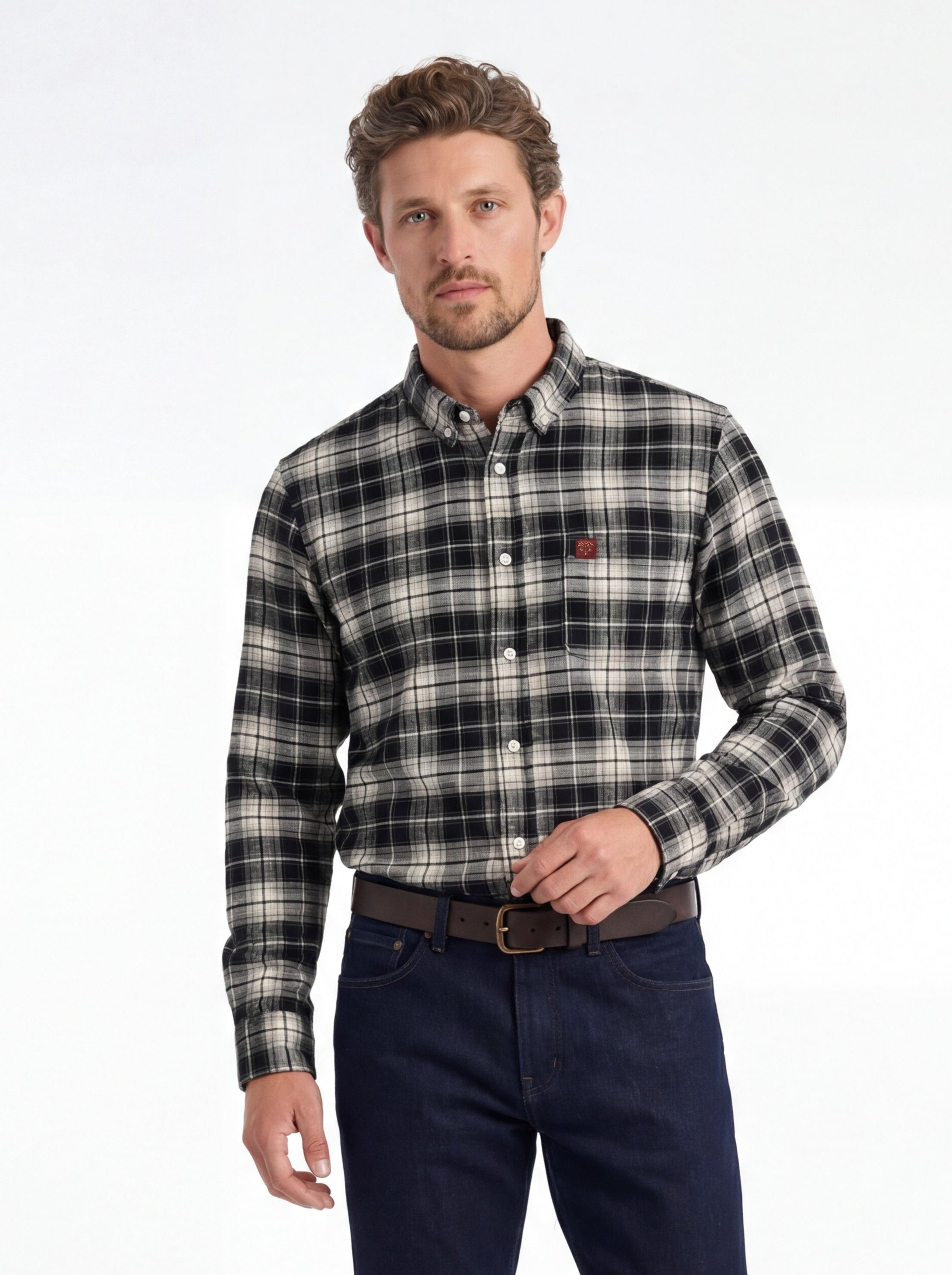 Adirondack Field Harkness Organic Flannel Shirt — main product shot