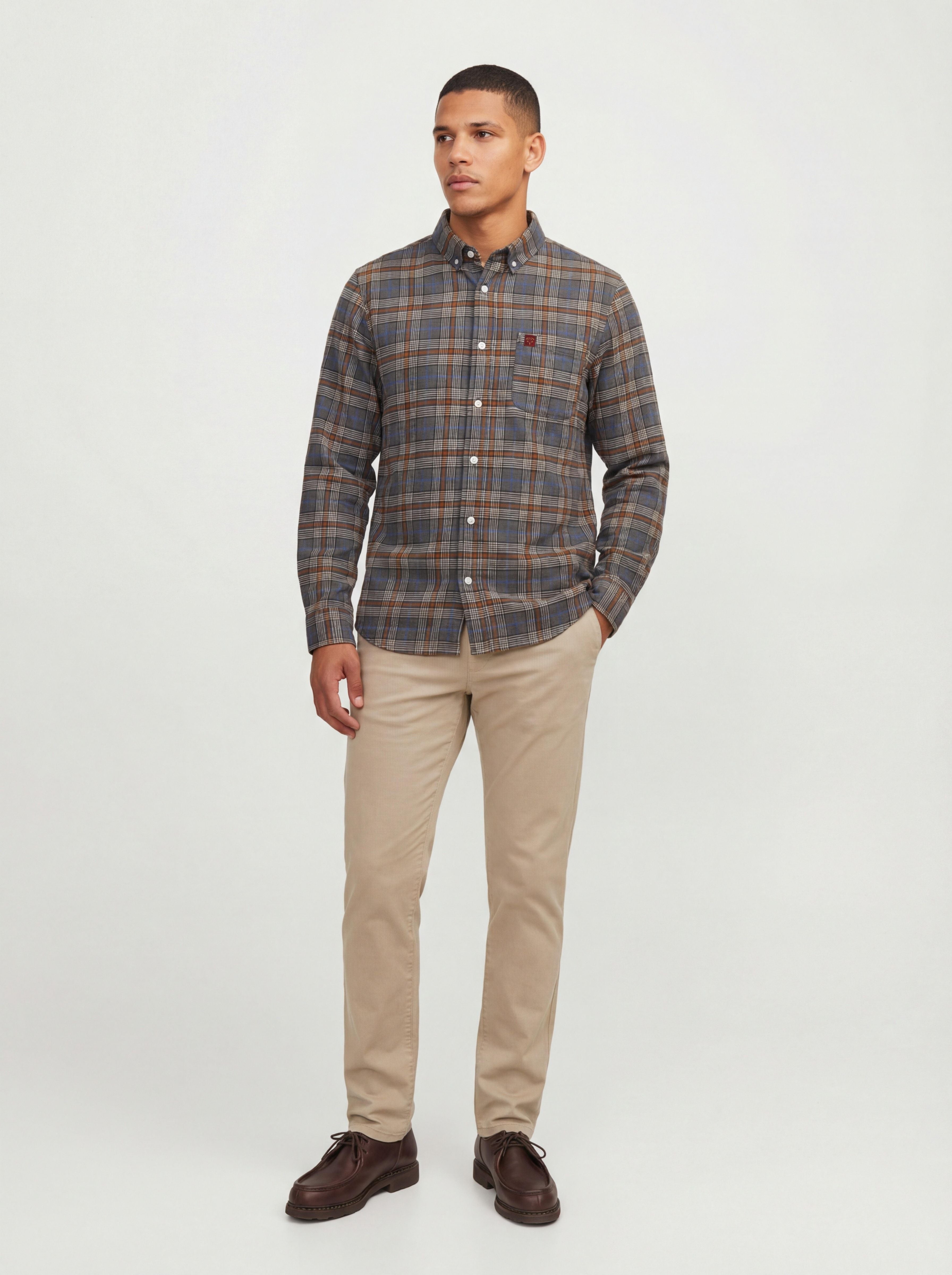 Adirondack Field Dunning Organic Flannel Shirt — detail and construction