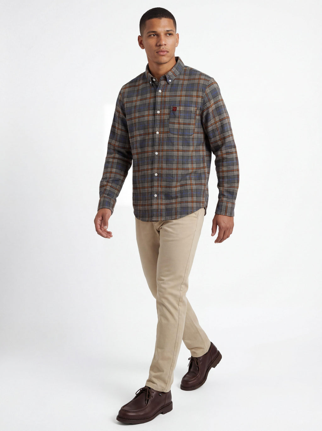Adirondack Field Dunning Organic Flannel Shirt — lifestyle context