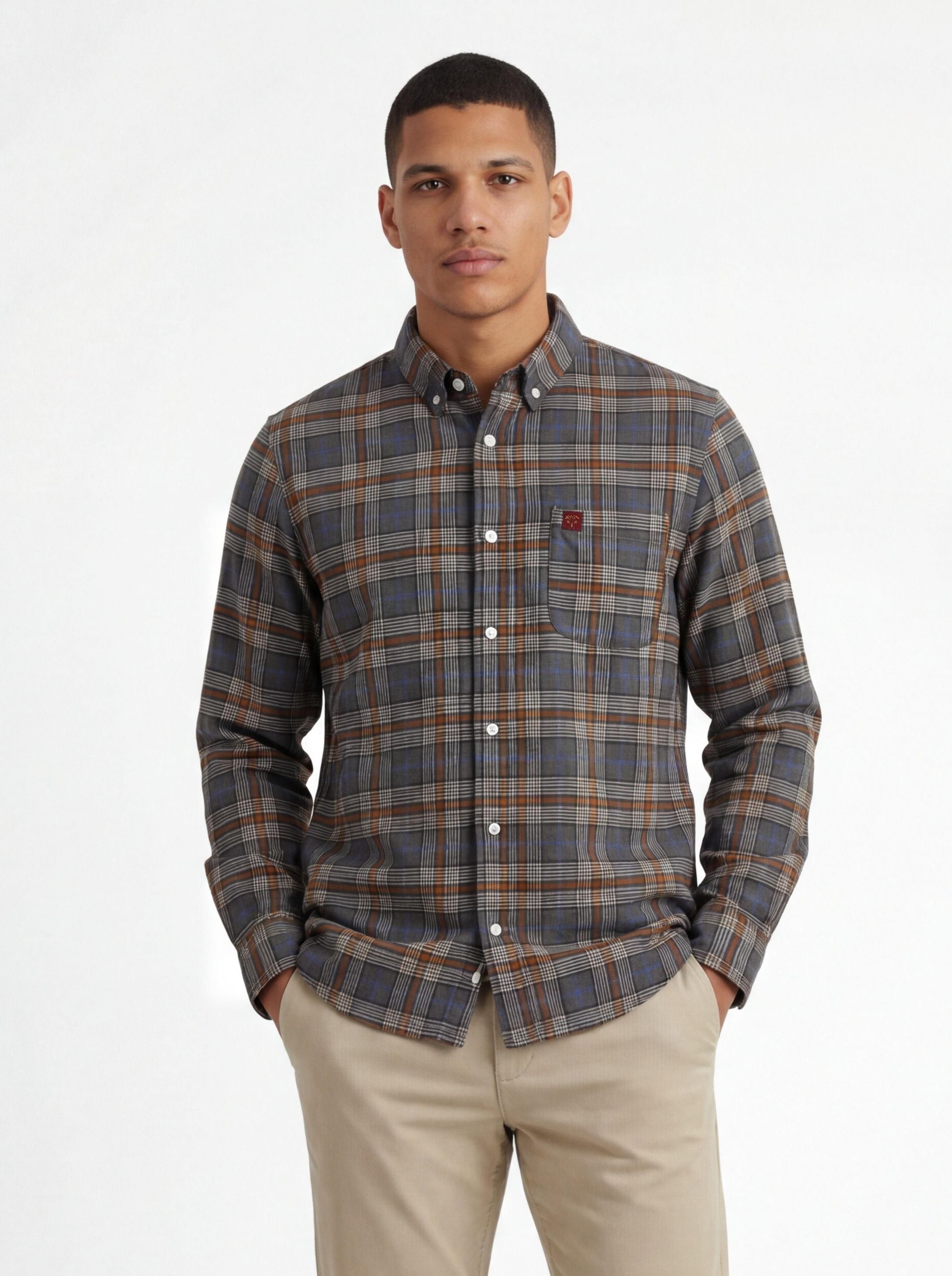 Adirondack Field Dunning Organic Flannel Shirt — main product shot