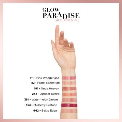 Loreal Paris Glow Paradise 191 Nude Heaven Lipstick - Moisturizing Balm-in-Lipstick with Pomegranate Extract