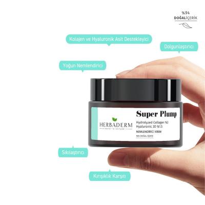 Herbaderm Moisturizing Cream - Anti-Aging Hyaluronic Acid & Collagen Face Cream for All Skin Types