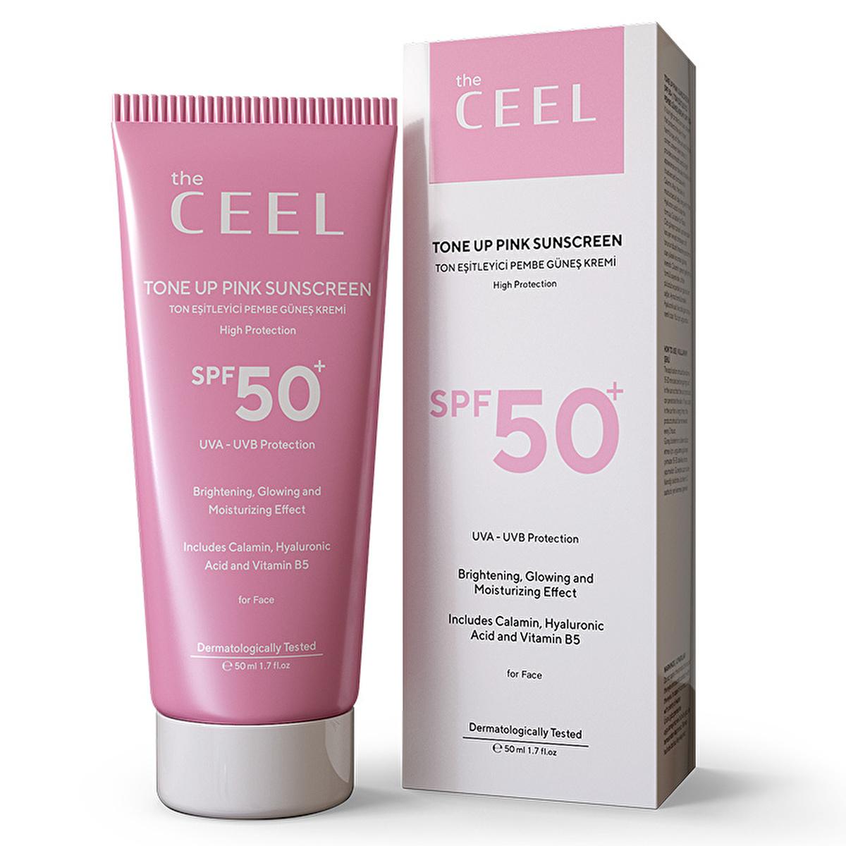 The Ceel SPF50 Tone Evening Pink Sunscreen with Glutathione & Hyaluronic Acid - 50ml