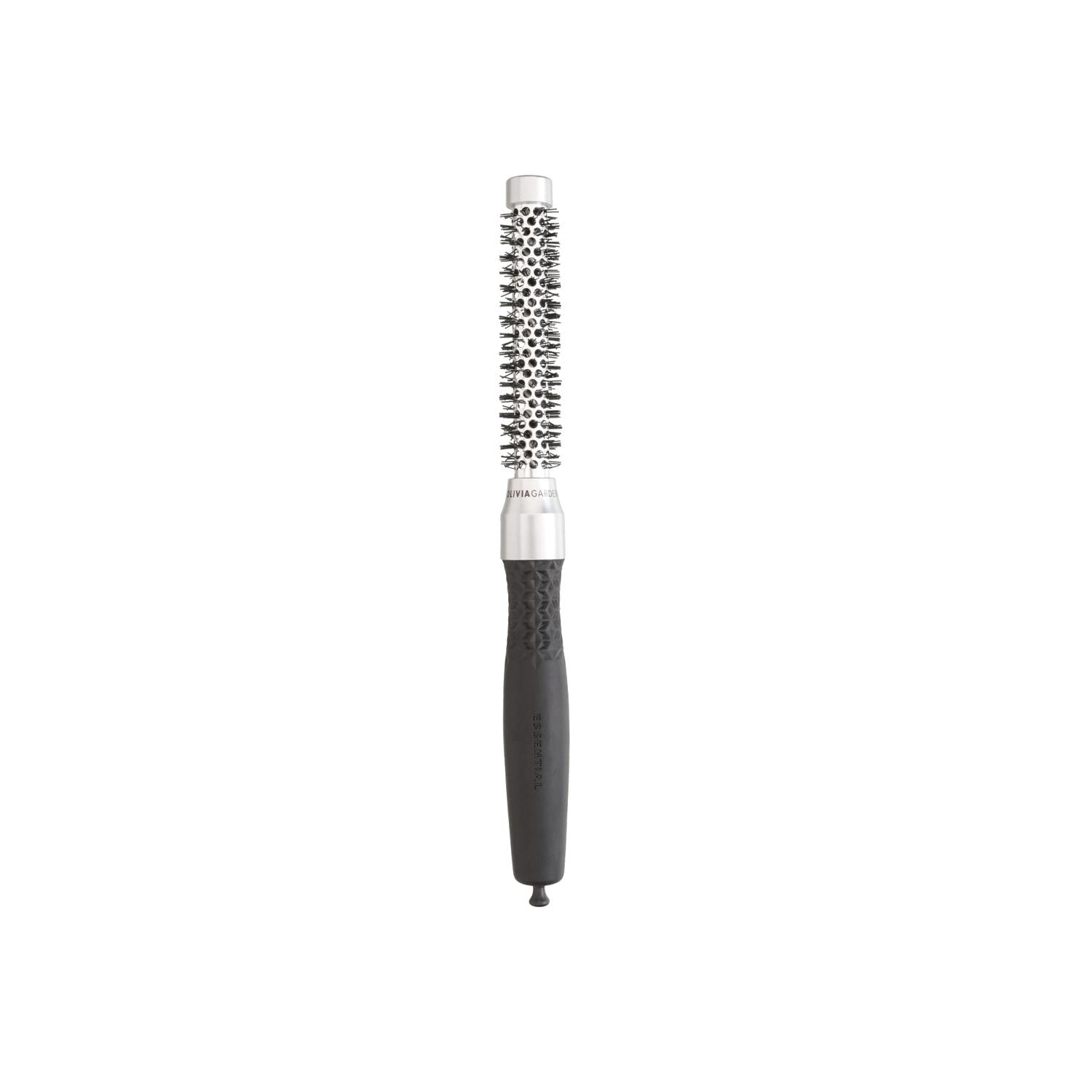 Olivia Garden Essential Blowout Soft Boar Bristles Silver Hair Brush Size 10 - Gentle Detangling & Styling for Professionals