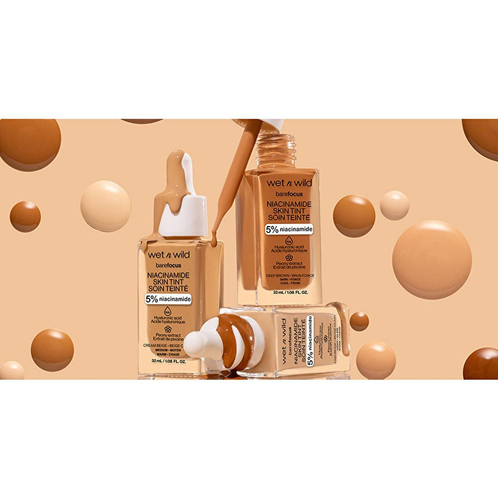 wet n wild Niacinamide Skin Tint Foundation: Achieve Natural, Radiant Skin with Hyaluronic Acid & Sheer Coverage