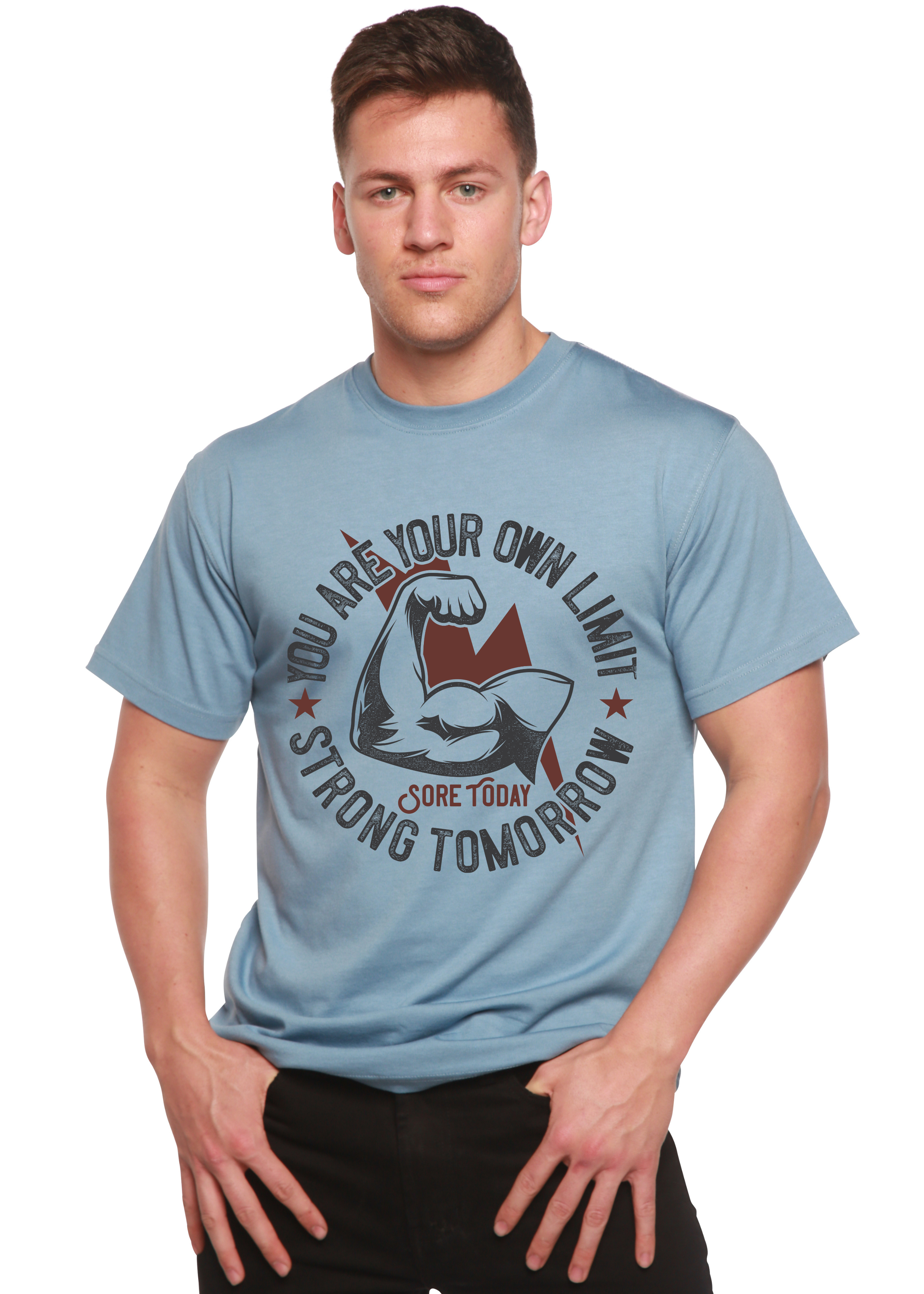 Spun Bamboo Strong Tomorrow Men's Bamboo Viscose/Organic Cotton Short Sleeve Graphic T-Shirt — lifestyle context