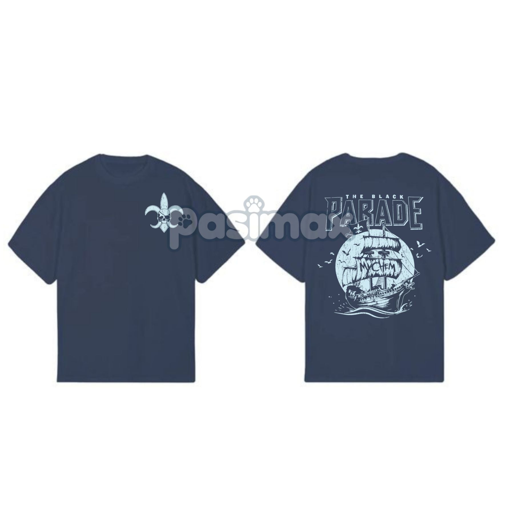 Pasimax Official My Chemical Romance Black Parade 2025 Tour T-Shirt — detail close-up
