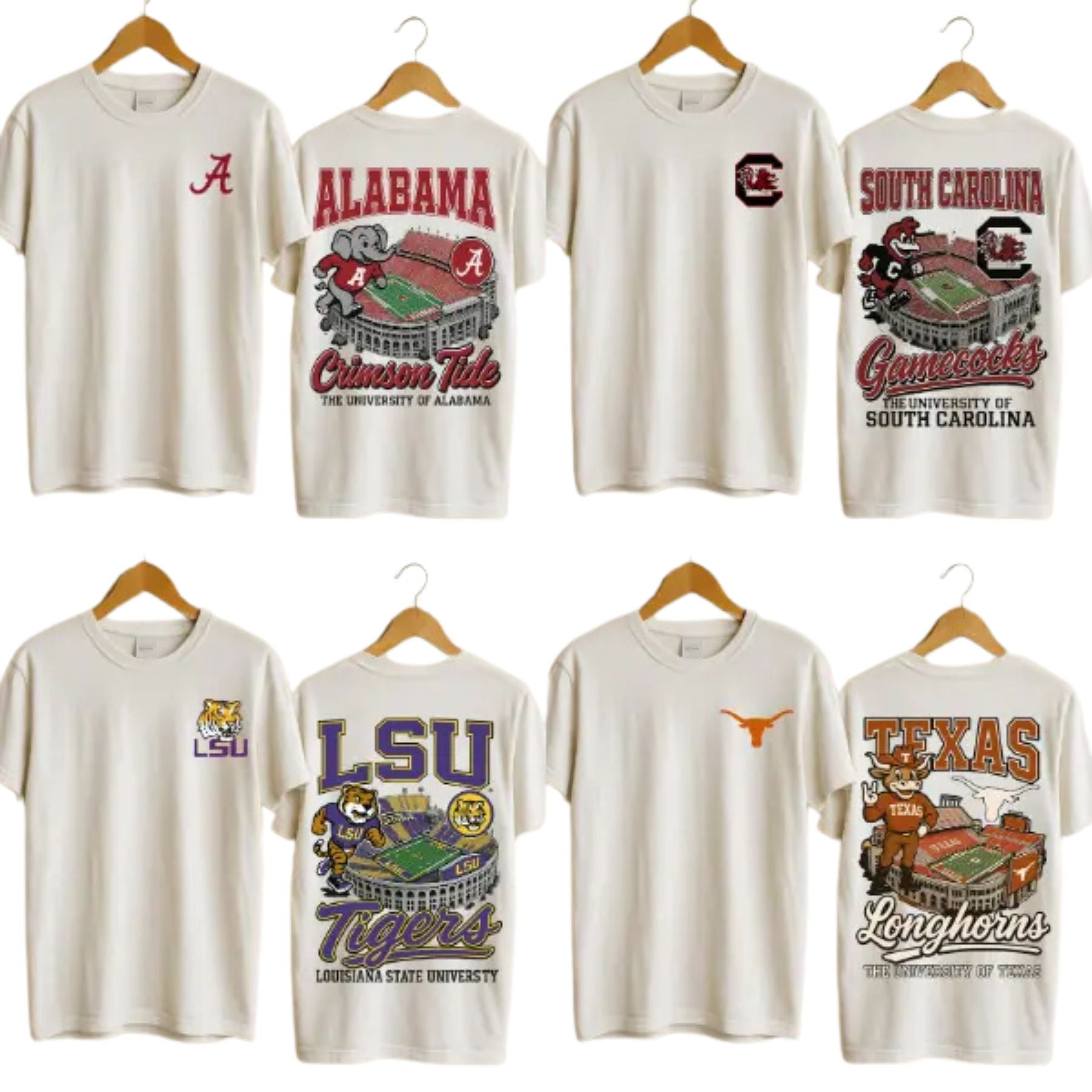 Pasimax NCAA Full Team Mascots T-Shirt — detail close-up