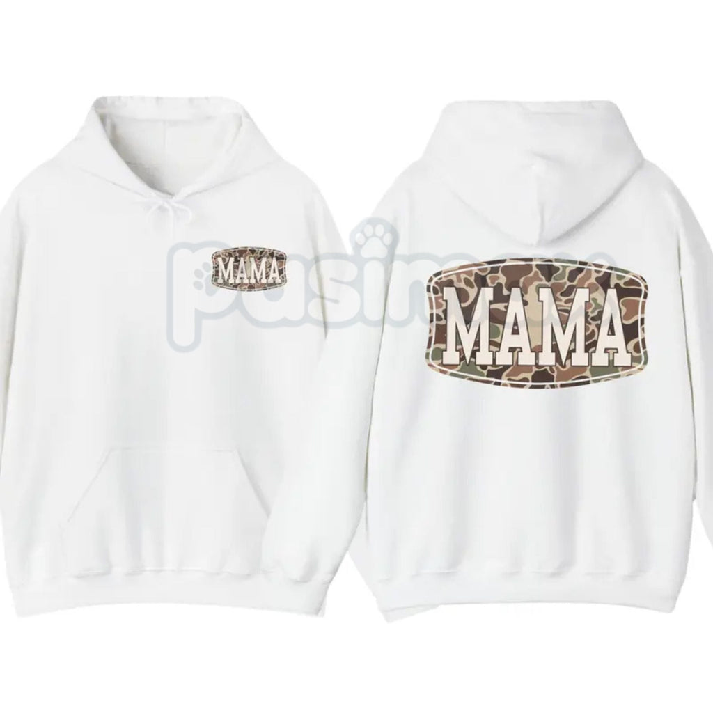 Pasimax Camo Mama 2-Sided Hoodie – Rugged Outdoor Mom Pullover, Hunting & Country Aesthetic Streetwear, Double-Sided Graphic 
