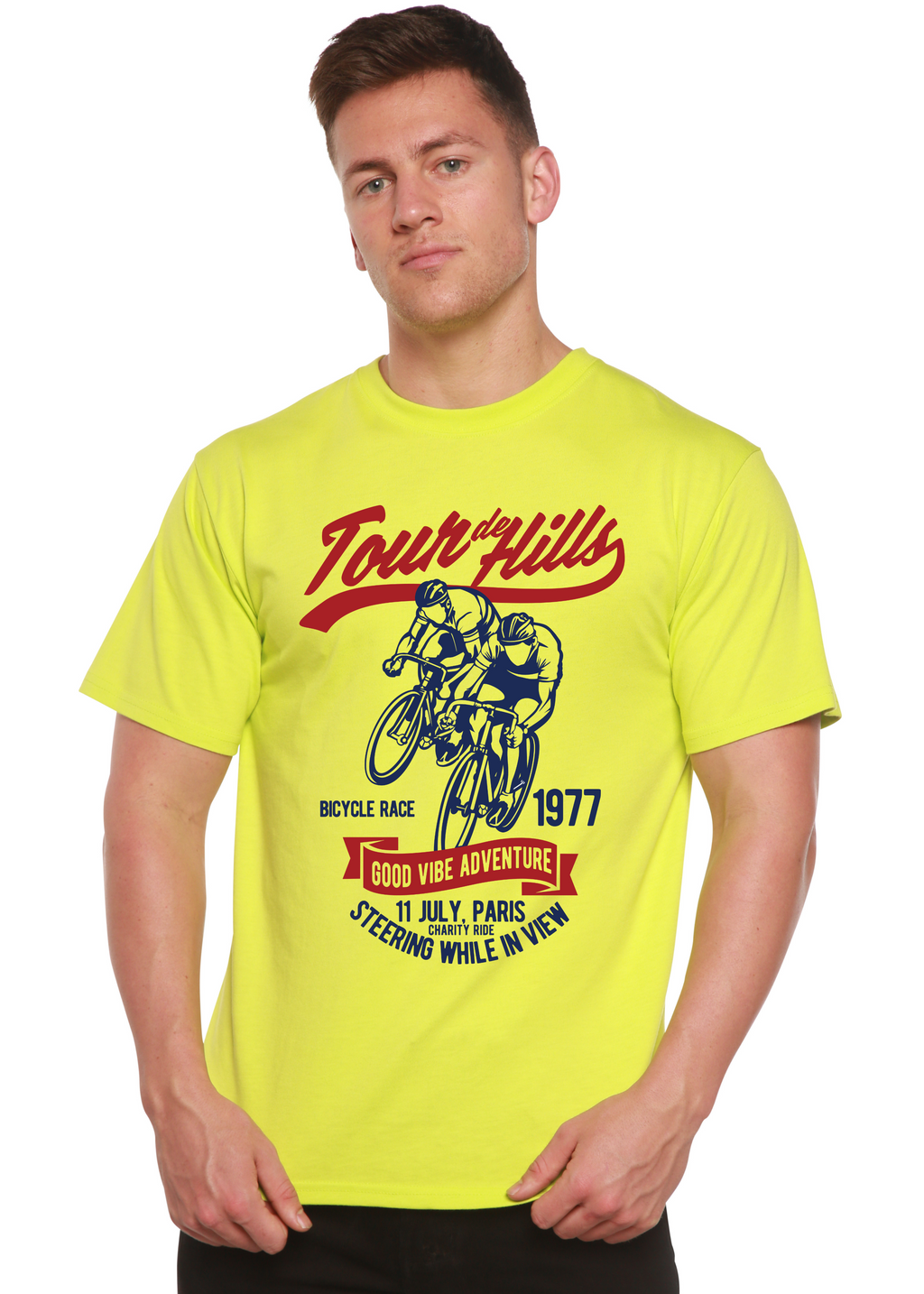Spun Bamboo Tour De Hills Spun Bamboo® Men's Bamboo Viscose/Organic Cotton Short Sleeve Graphic T-Shirt — lifestyle context