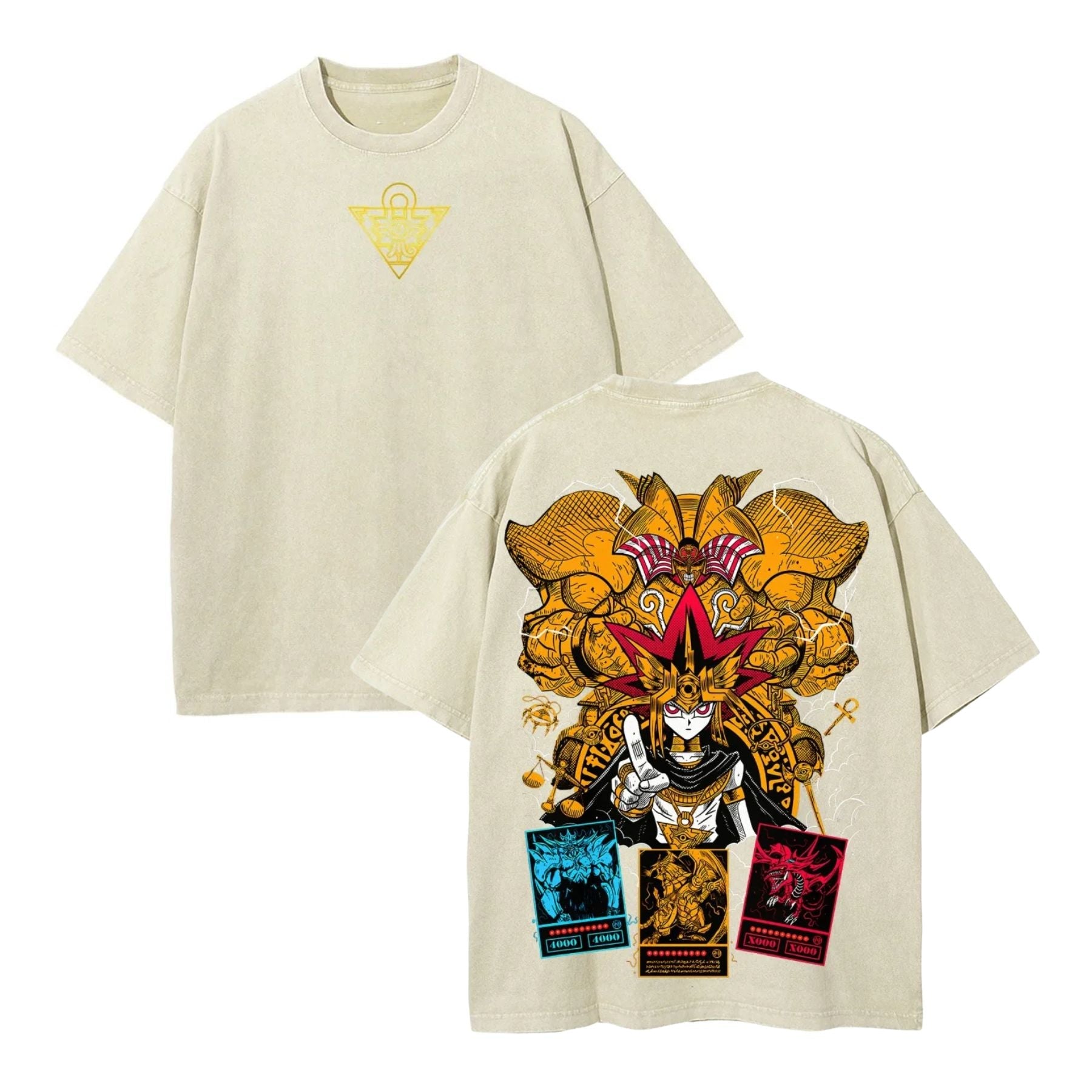 Pasimax God Card & Exodia Yu-Gi-Oh! T-Shirt — detail close-up