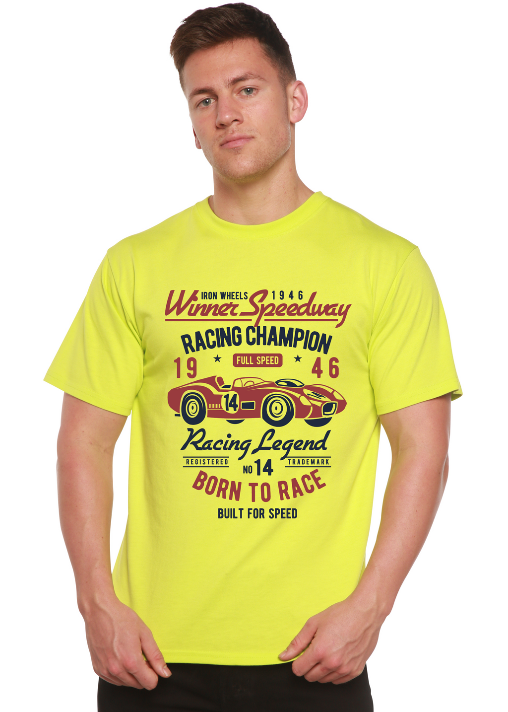Spun Bamboo Winner Speedway Spun Bamboo® Men's Bamboo Viscose/Organic Cotton Short Sleeve Graphic T-Shirt — side view