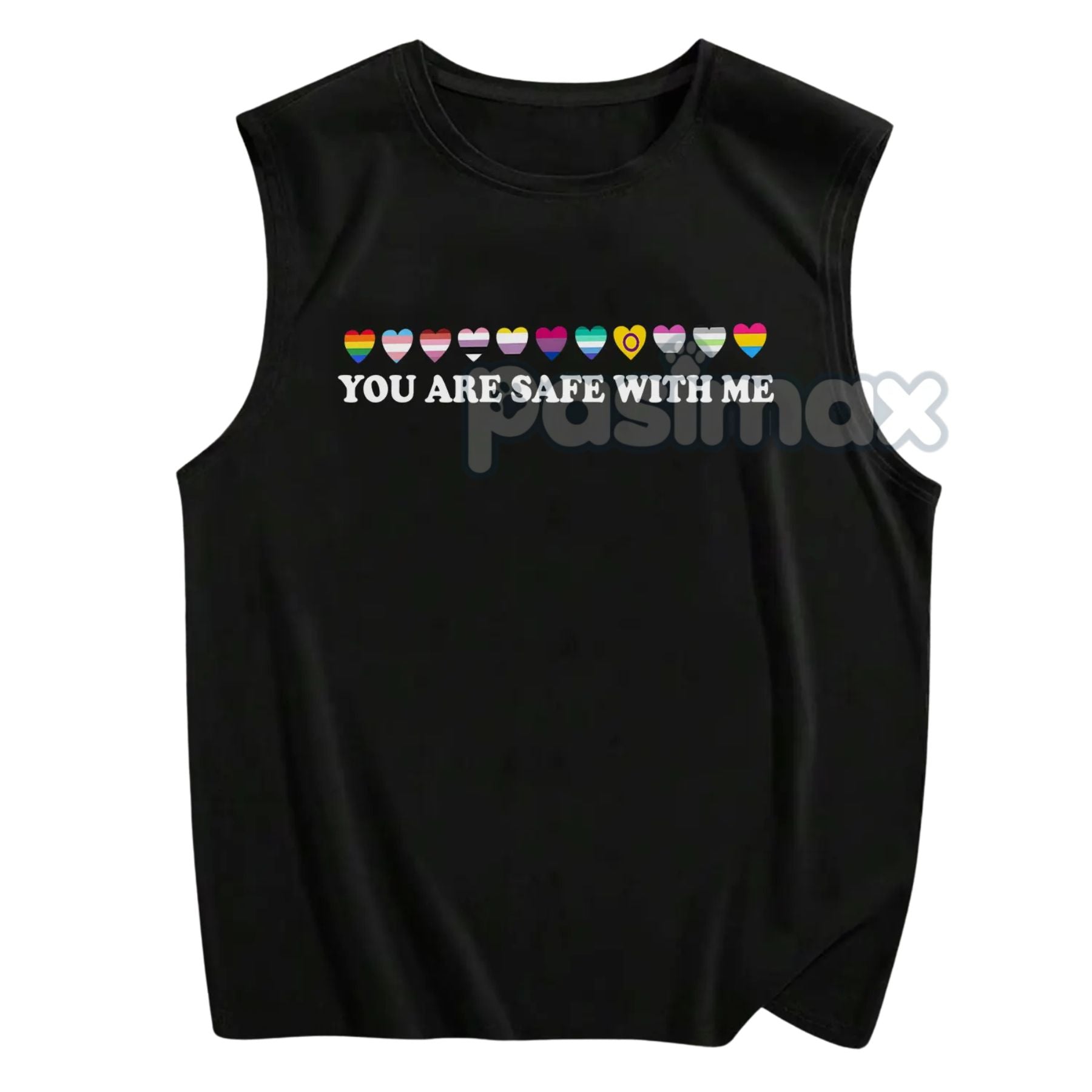 Pasimax Human Rights Tank Top — detail close-up