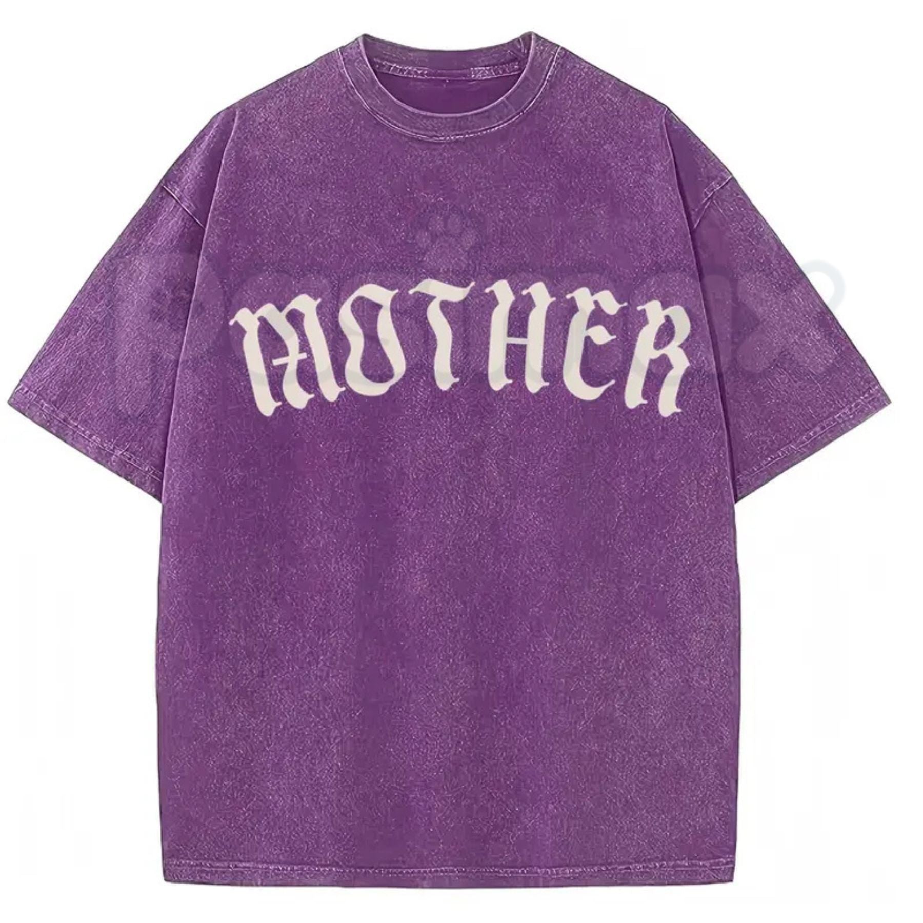 Pasimax The Matriarch: Mother Gothic Washed Tee – Dark Mystic Graphic Shirt, Vintage Distressed Heavy Cotton Top — detail clo