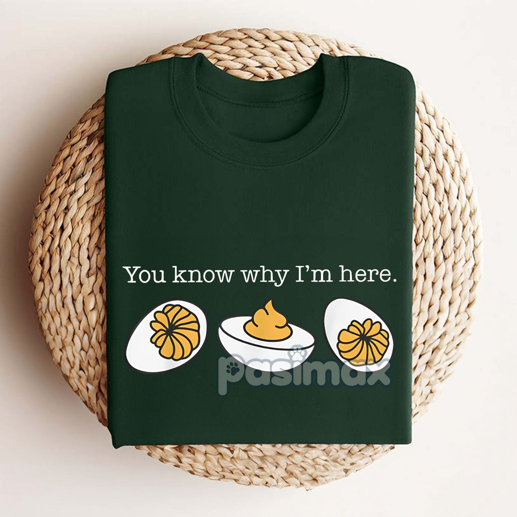 Pasimax Funny Deviled Egg Thanksgiving T-Shirt — lifestyle context