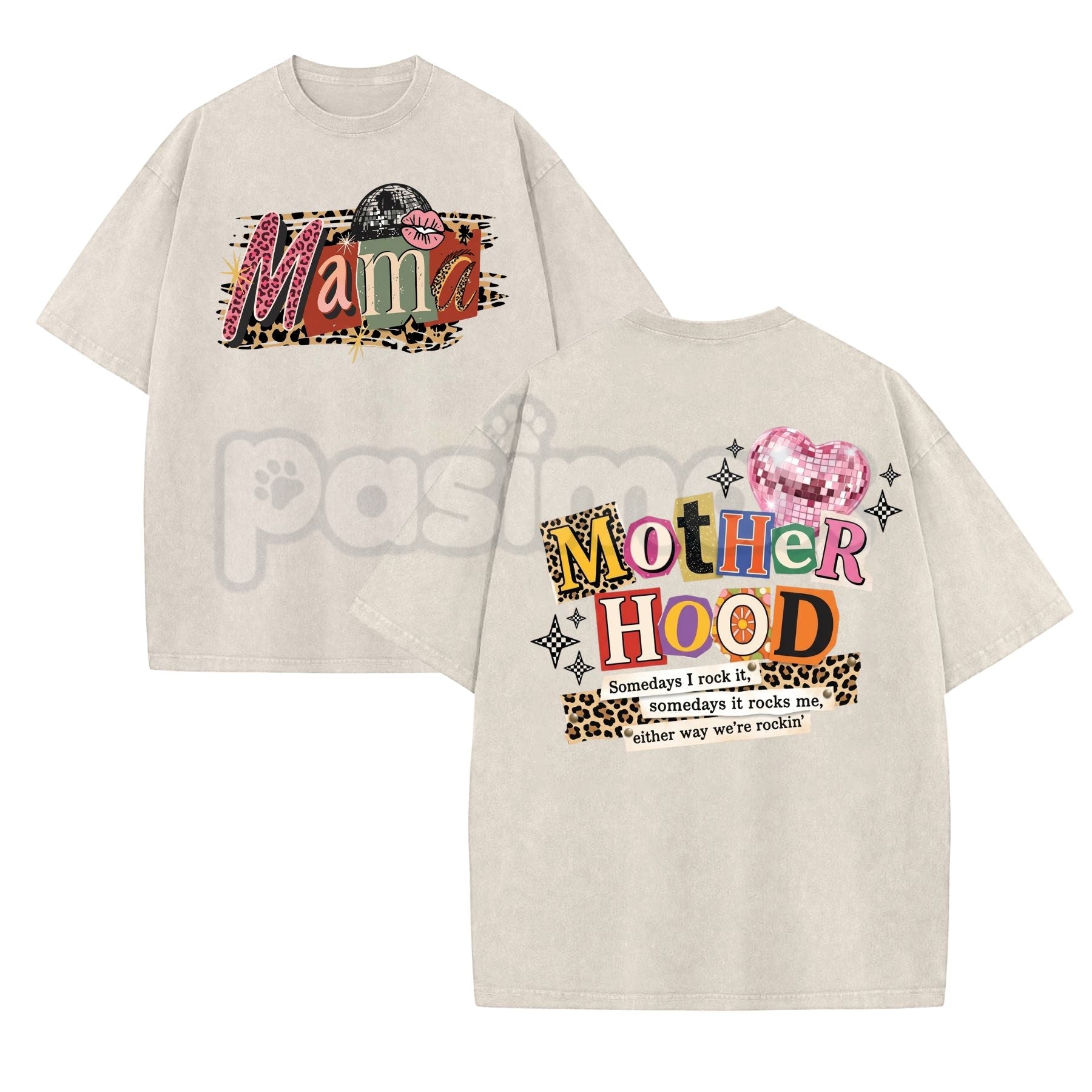 Mother’s Day Vintage Wash Mom T-Shirt – Retro Mama Graphic Tee, Lightweight Distressed Cotton Streetwear, Best Gift for Mom
