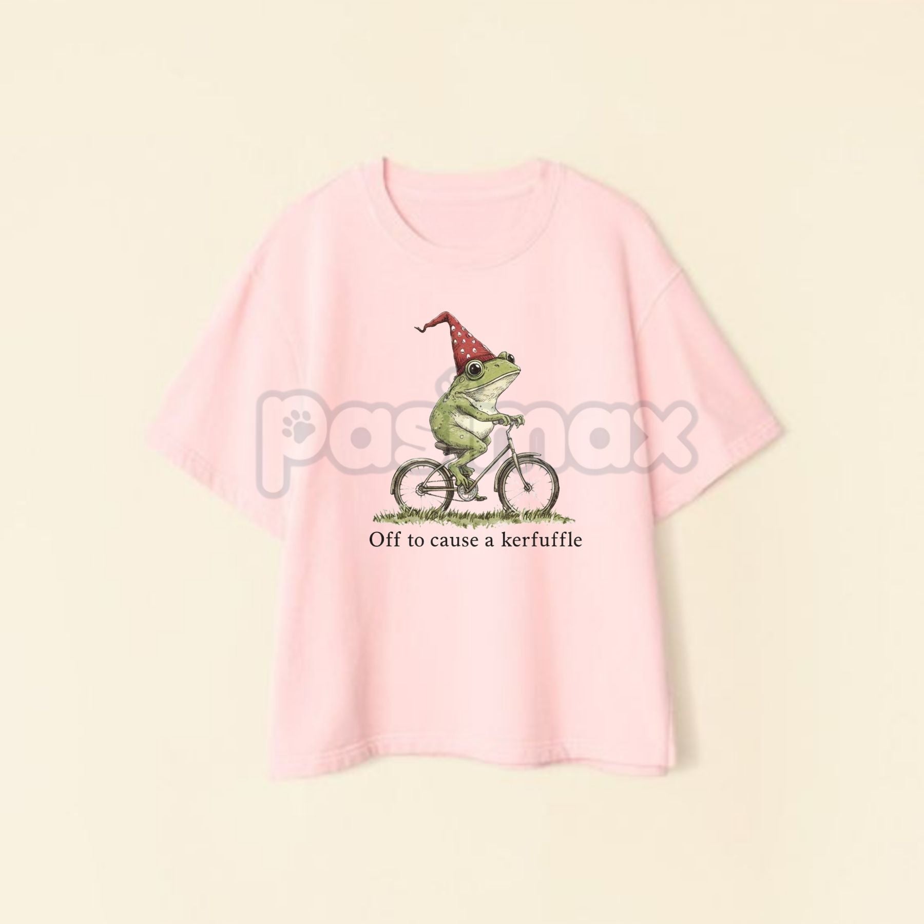 Pasimax "Off to Cause a Kerfuffle" Frog Meme T-Shirt - Sarcastic Internet Slogan Tee, Unisex Funny Weirdcore Graphic, Viral H