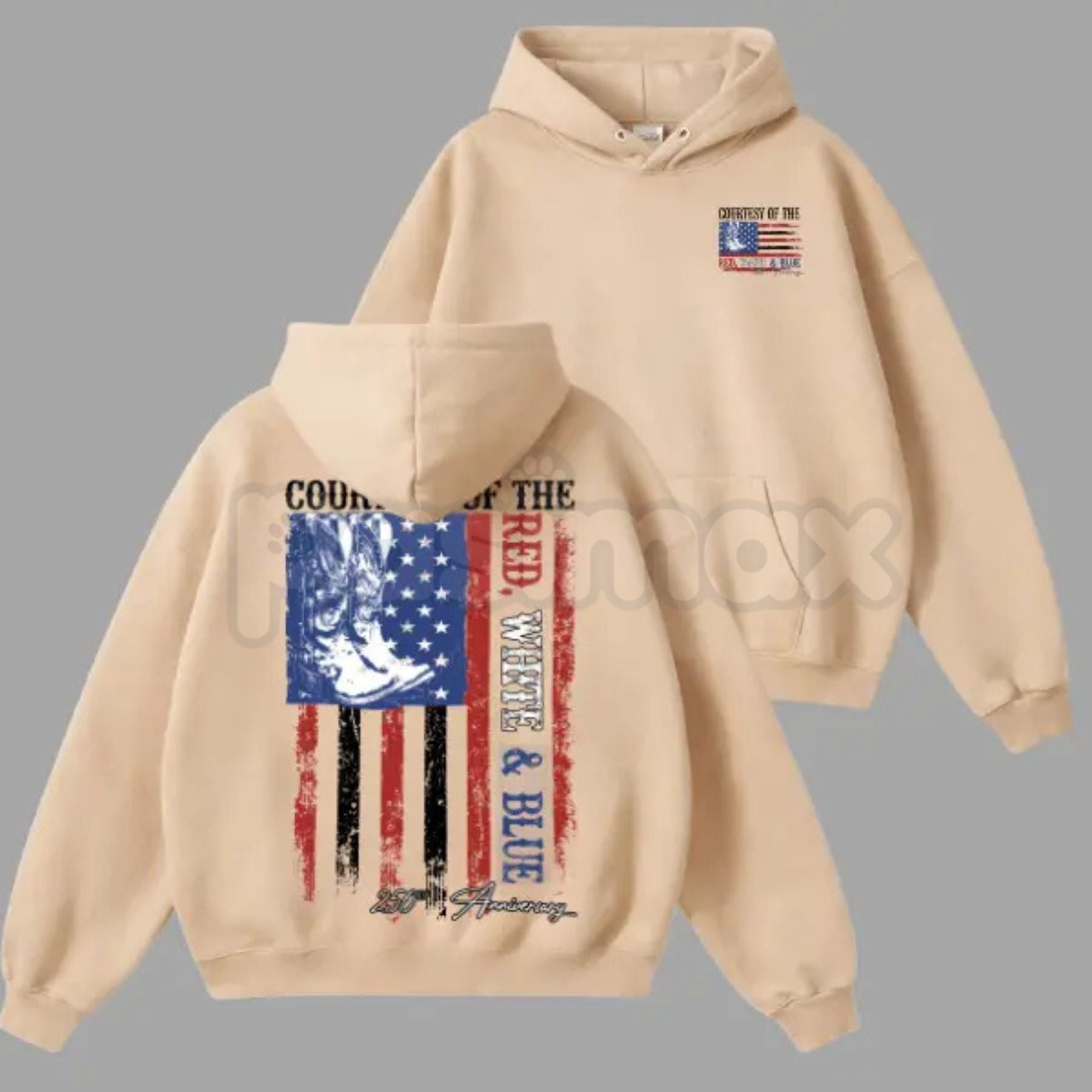 Pasimax Courtesy of Red White and Blue 250th Anniversary Hoodie – 2026 USA Semiquincentennial Patriotic Pullover, Toby Keith 