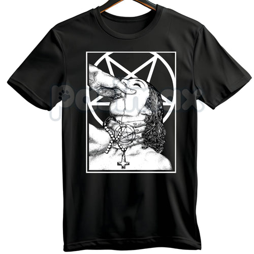 Unholy Nun Naughty Graphic T-Shirt – Dark Gothic Aesthetic Hoodie & Edgy Streetwear Sweatshirt
