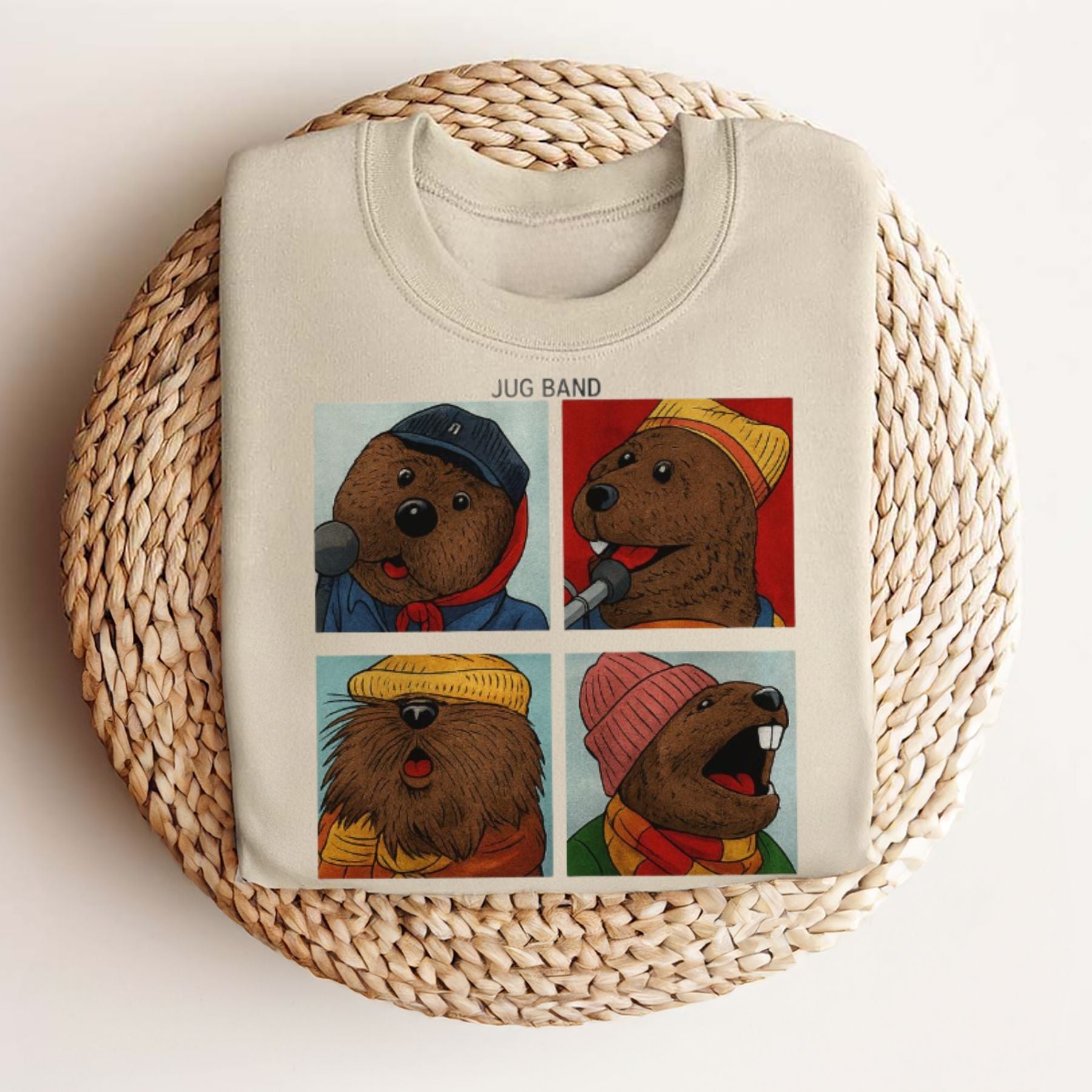 Pasimax Retro Jug Band T-Shirt — detail close-up