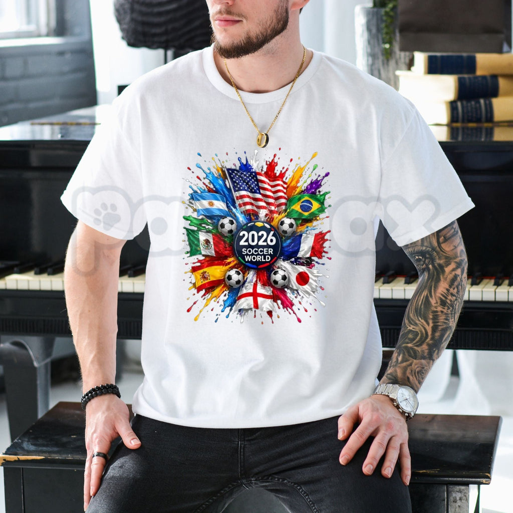 Unisex 2026 Soccer Graphic T-Shirt – Modern Football Minimalist Athletic Training Tee