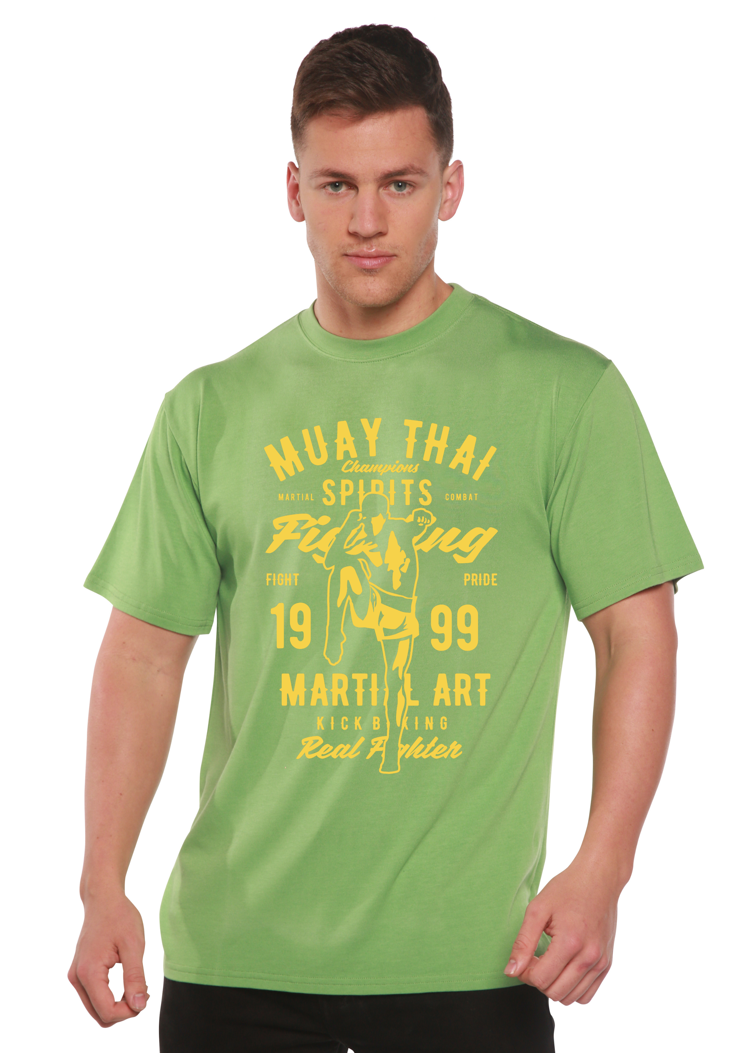 Spun Bamboo Muay Thai Spun Bamboo® Men's Bamboo Viscose/Organic Cotton Short Sleeve Graphic T-Shirt — side view