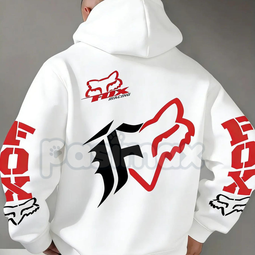 Pasimax Fox Racing Inspired Vintage Graphic Hoodie – Retro Motocross Lifestyle Pullover, MTB Streetwear, Unisex Action Sports