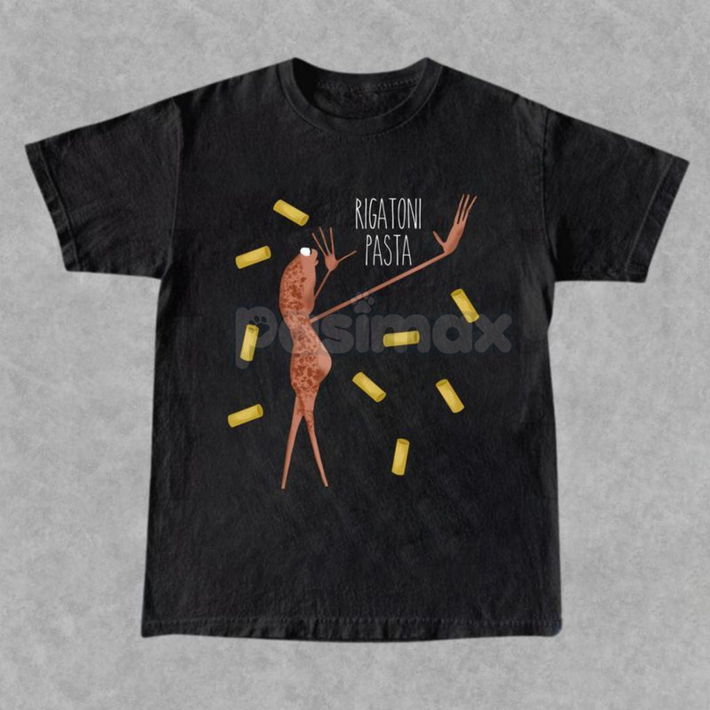 Pasimax Rigatoni Pasta & Worm Graphic Tee — detail close-up