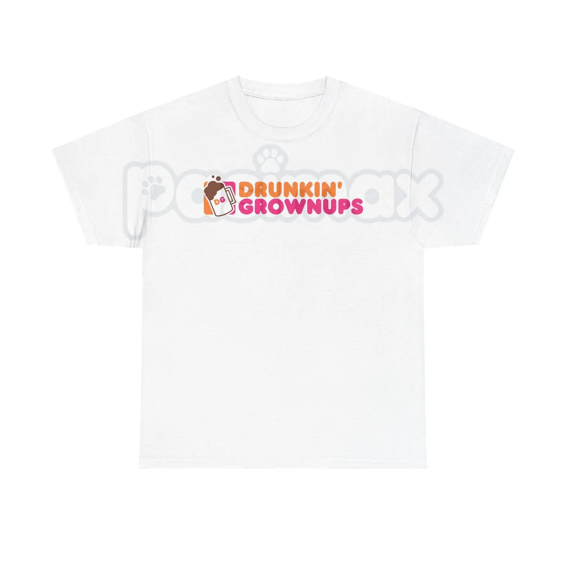 Pasimax "Drunkin’ Grownups" Sarcastic Drinking T-Shirt - Viral Adult Humor Graphic Tee, Funny Parody Coffee Logo Shirt, Premi