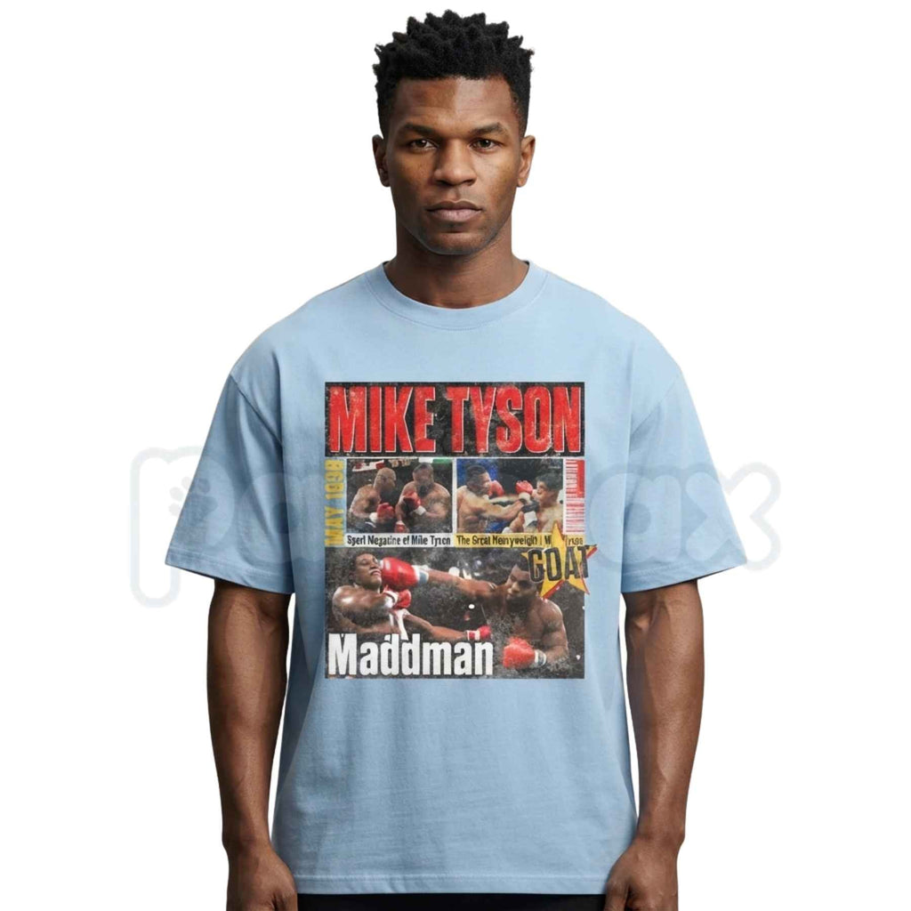 Maddman Tyson Inspired Vintage Graphic T-Shirt – Retro Heavyweight Boxing Unisex Cotton Tee
