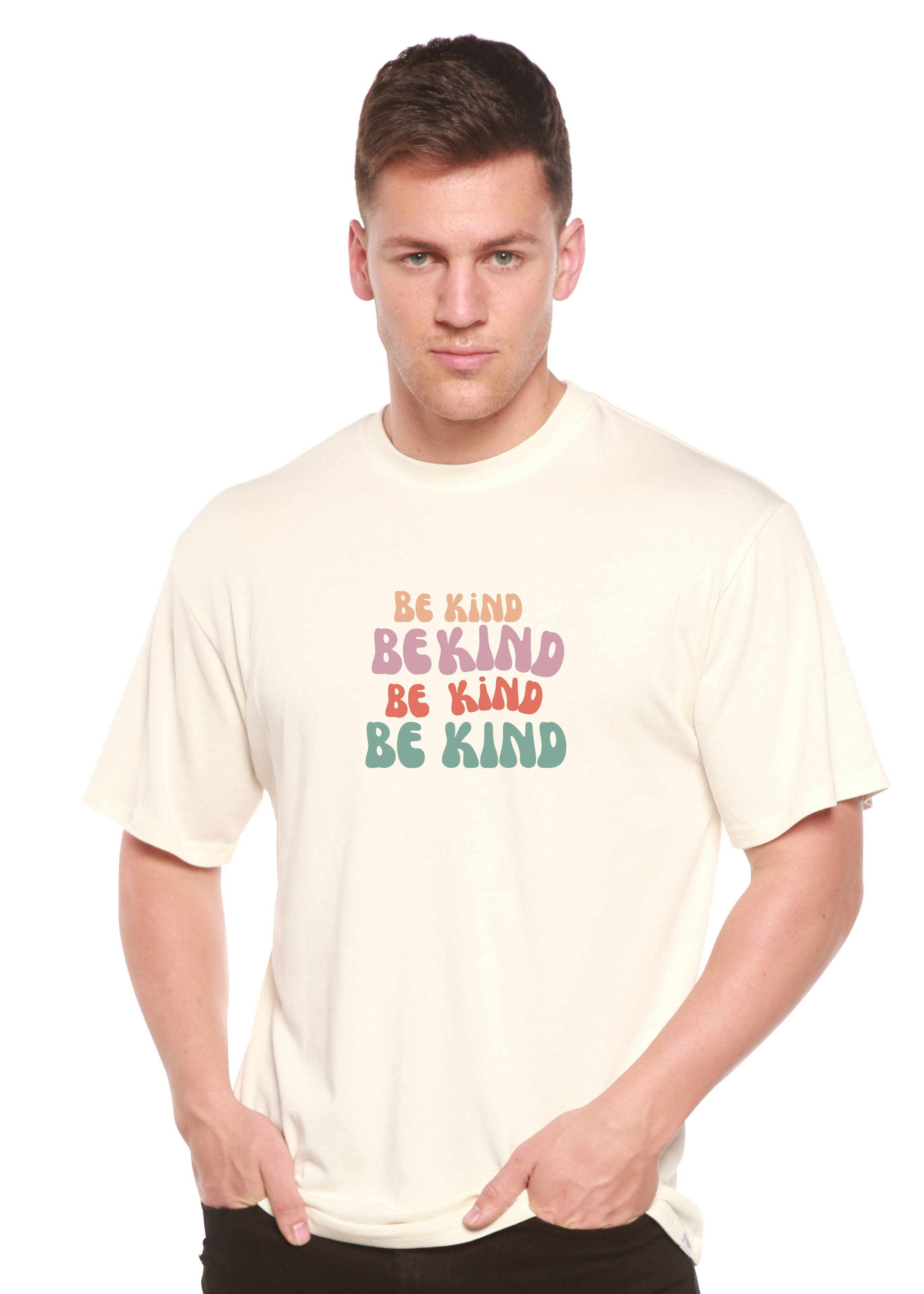 Spun Bamboo Be Kind Men's Bamboo Viscose/Organic Cotton Short Sleeve Graphic T-Shirt — main product shot