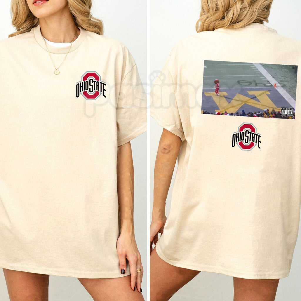 Pasimax Brutus Buckeye Ohio Snow 2-Sided Unisex Shirt - Ohio State Mascot Winter Tee, OSU Fan Cold Weather Apparel, Buckeye G