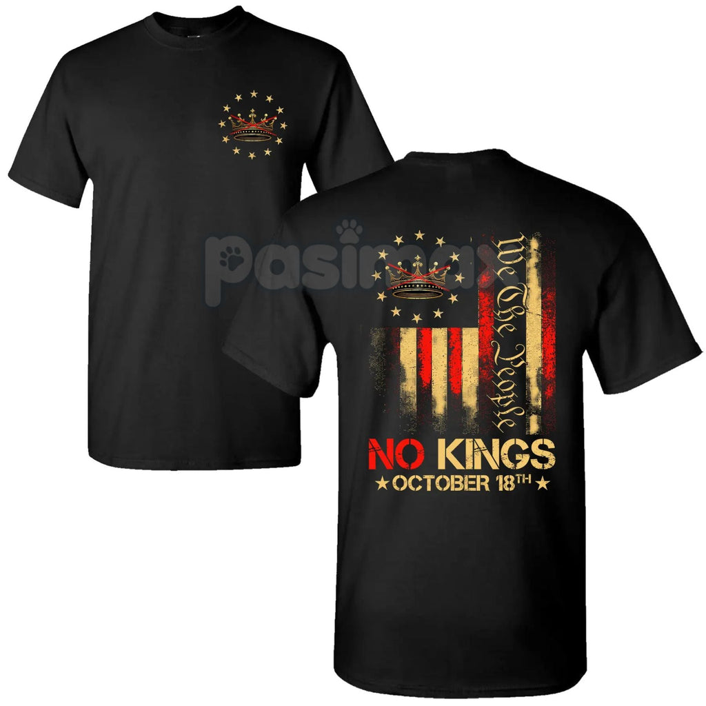 Pasimax 'No Kings in America We The People' Shirt – Patriotic Comfort Colors® Tee, Constitutional Freedom Apparel — detail cl