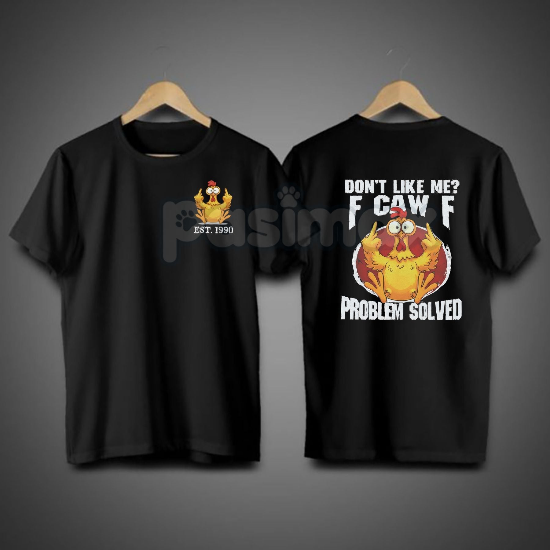 Pasimax "Don't Like Me F*ck Off" Funny Slogan T-Shirt - Edgy Sarcastic Gen Y Tee, Custom Attitude Shirt — detail close-up