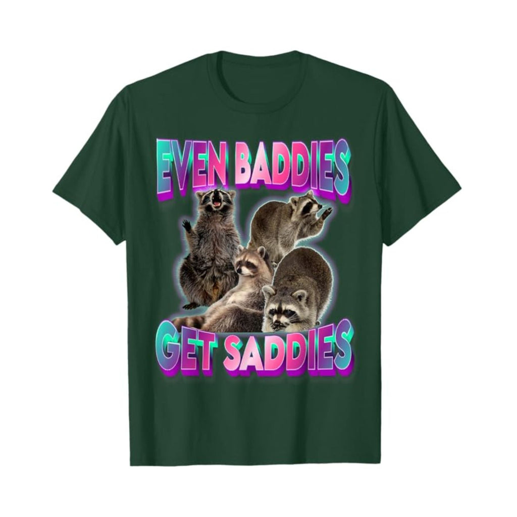 Pasimax "Even Baddies Get Saddies" Meme Tee — detail close-up