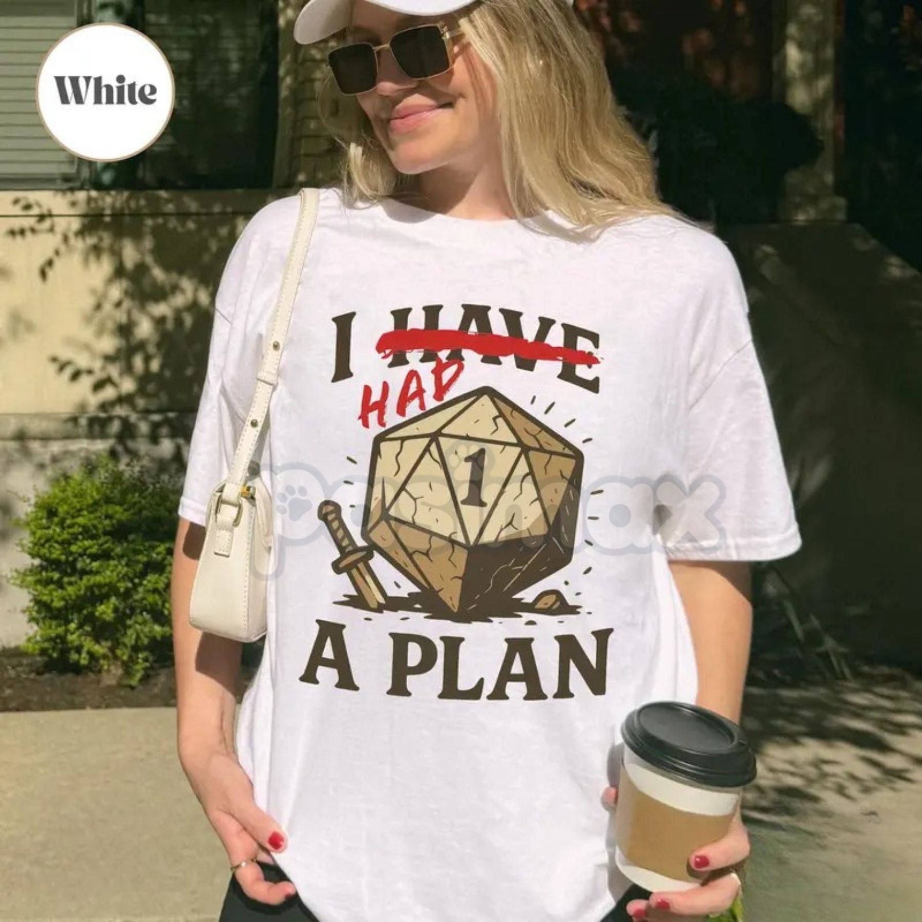 Pasimax "Don't worry, I have a plan." D&D T-Shirt - Funny Dungeons and Dragons Slogan Tee, Tabletop Games Gift for Him Her, G