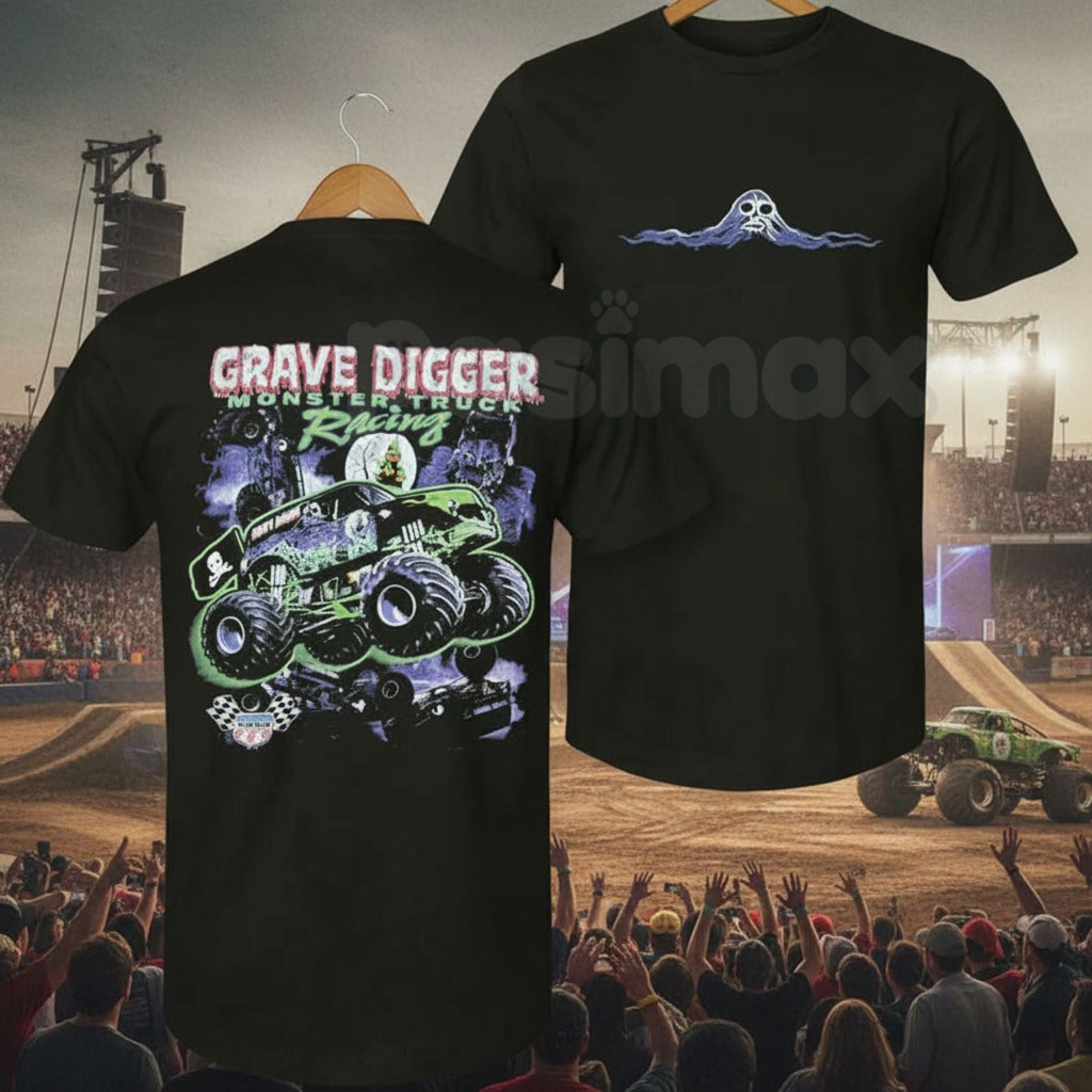 Vintage 1999 Grave Digger Monster Truck T-Shirt – Retro Monster Jam Fan Graphic Tee, Premium 100% Cotton Dennis Anderson Era Top, Soft Lived-In Heavyweight Stadium Legend Shirt, Made in USA