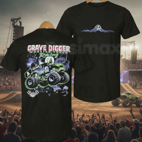 Vintage 1999 Grave Digger Monster Truck T-Shirt – Retro Monster Jam Fan Graphic Tee, Premium 100% Cotton Dennis Anderson Era Top, Soft Lived-In Heavyweight Stadium Legend Shirt, Made in USA