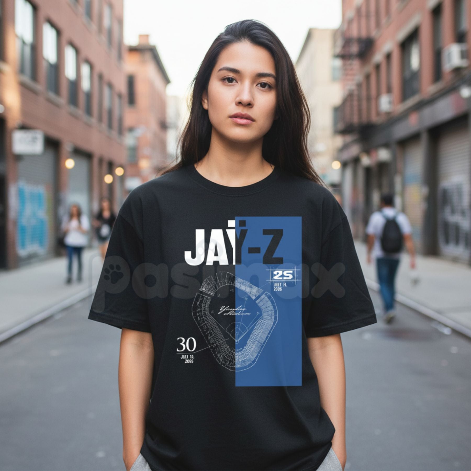Pasimax Vintage Jay-Z "Two Historic Nights" T-Shirt — detail close-up