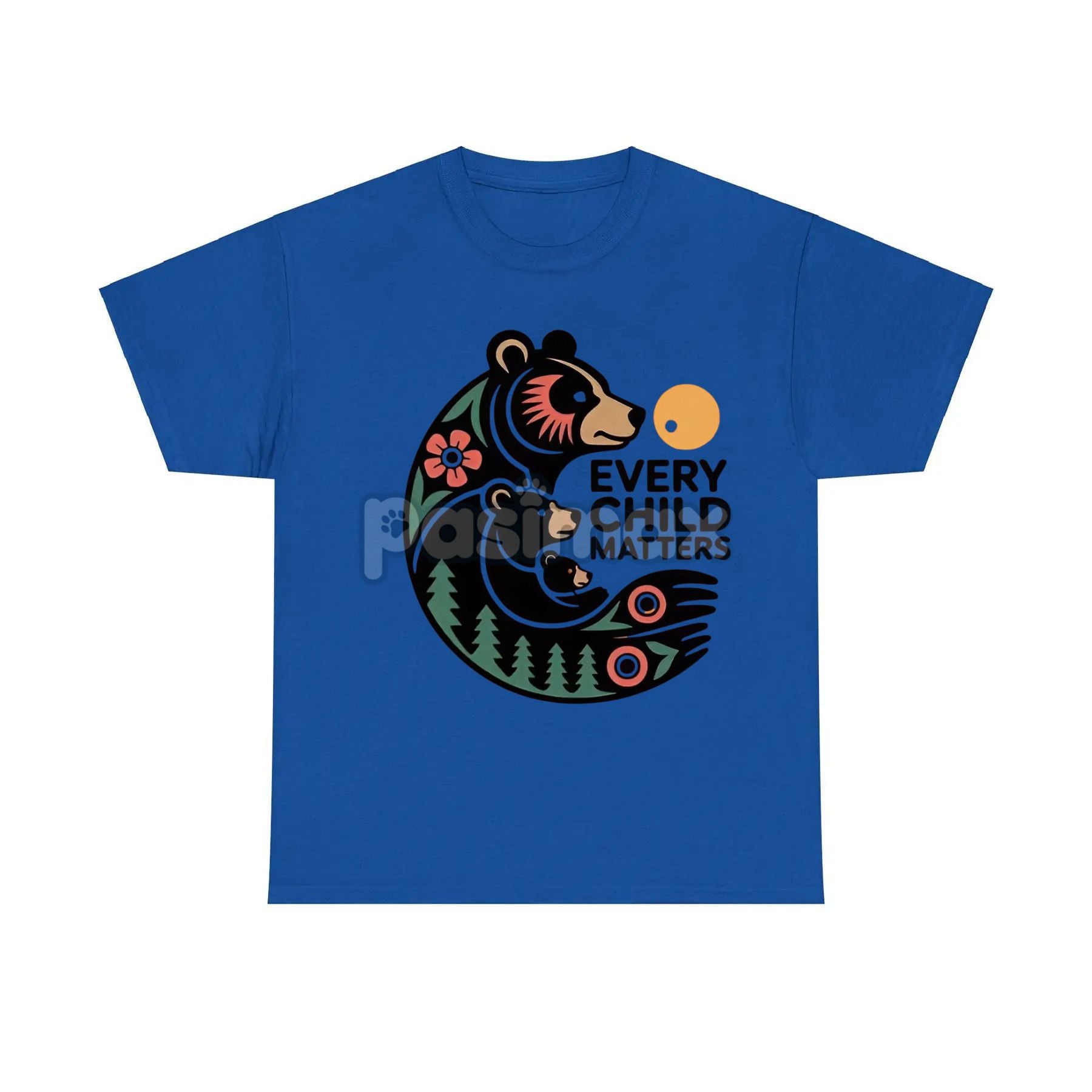 Pasimax "Every Child Matters" Indigenous Shirt — detail close-up