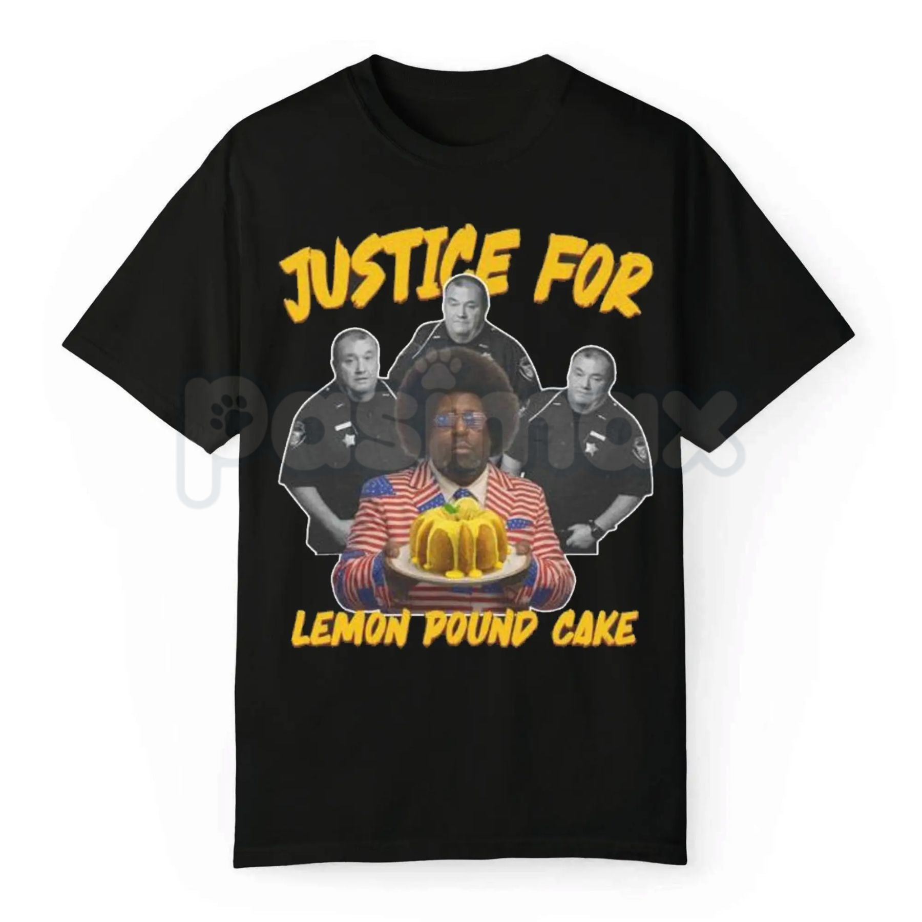 Pasimax Afroman "Adams County" Lemon Pound Cake T-Shirt — detail close-up