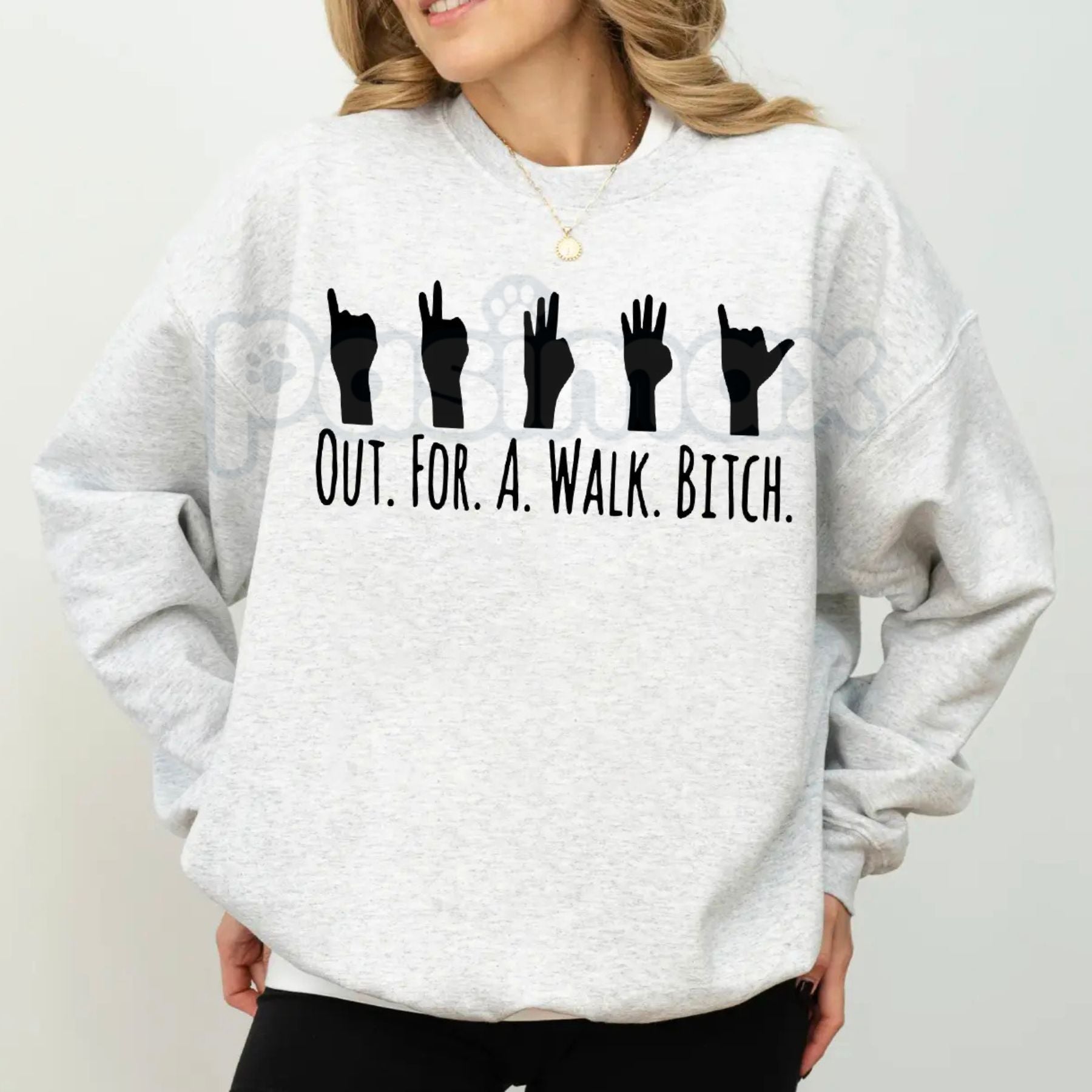 Pasimax Buffy The Vampire Slayer Sweatshirt | Out For A Walk Btch Spike Crewneck | Retro 90s TV Show Jumper | Sunnydale High 