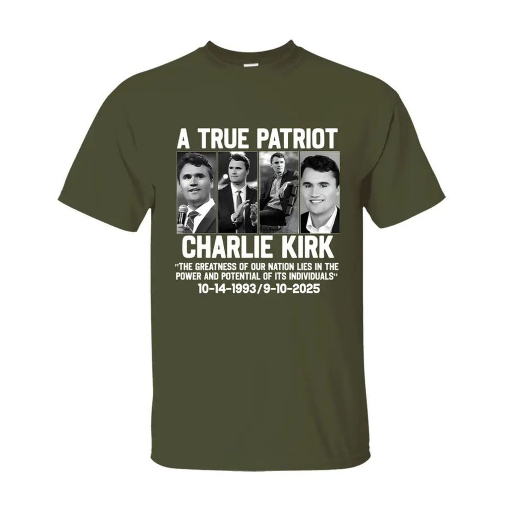 Pasimax Charlie Kirk Patriotic T-Shirt — lifestyle context