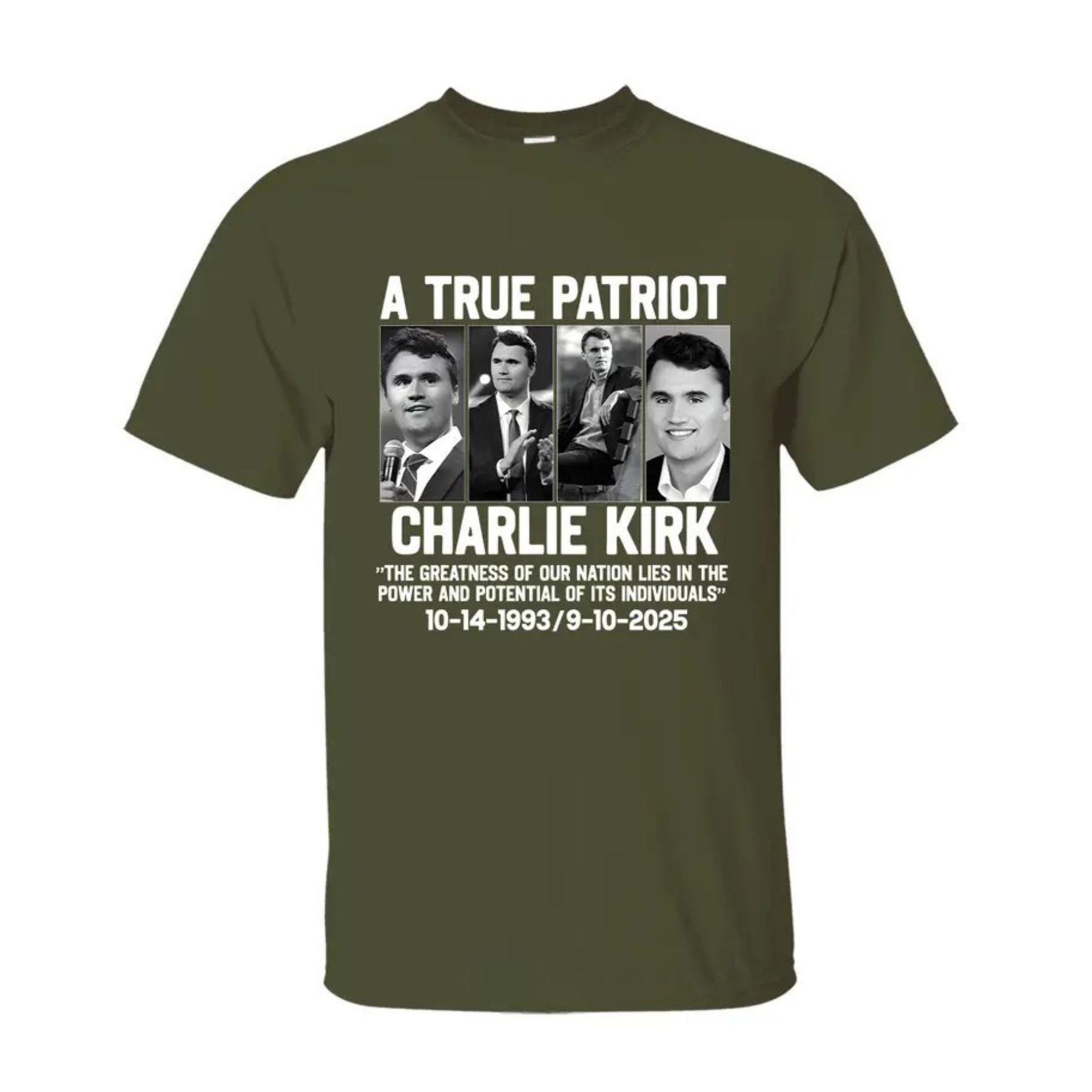 Pasimax Charlie Kirk Patriotic T-Shirt — lifestyle context
