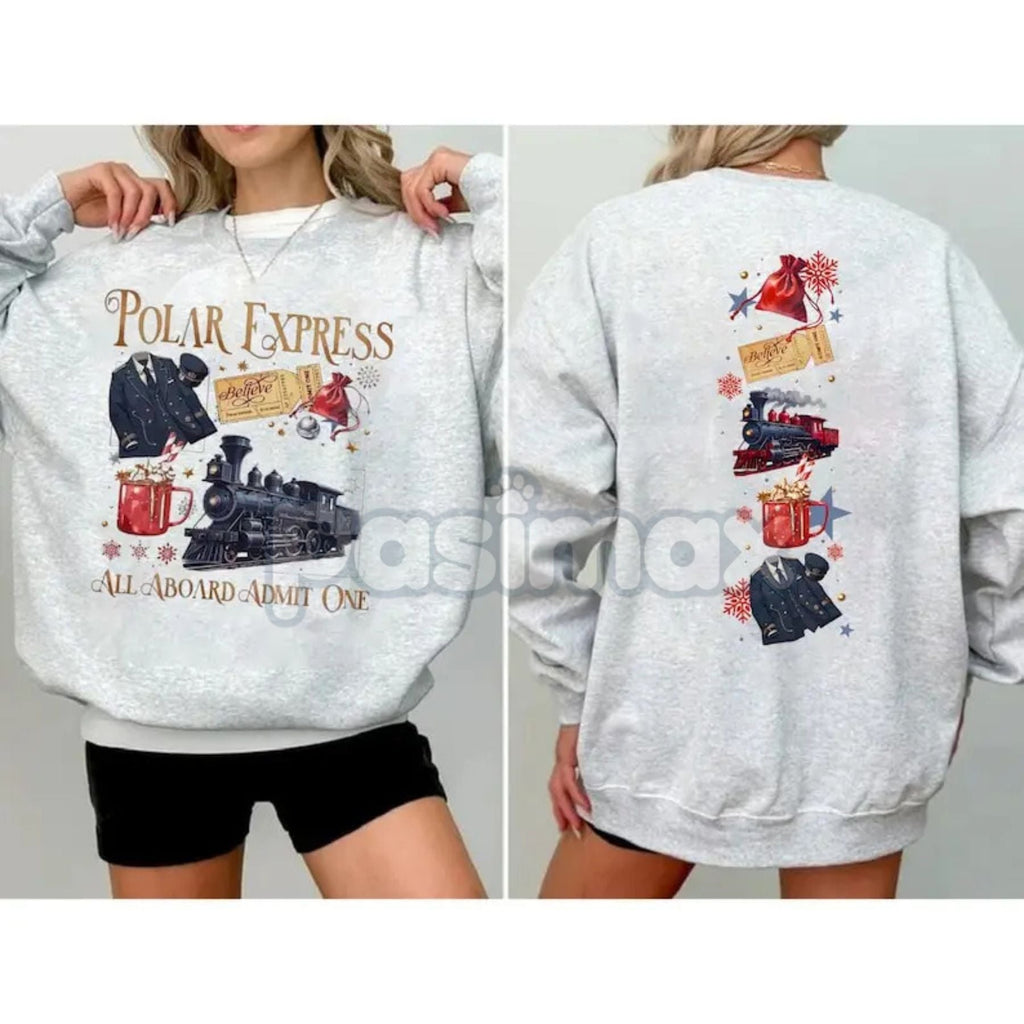 Pasimax Polar Express Believe Double-Sided Sweatshirt — detail close-up
