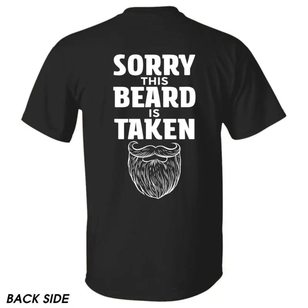 Pasimax "Sorry This Beard is Taken" T-Shirt — detail close-up
