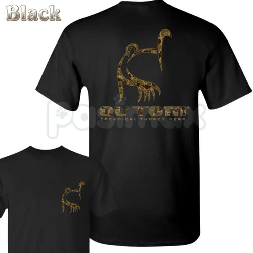 Minimalist Turkey Hunting T-Shirt – Small Front Chest Camo Logo Graphic Tee, Premium 100% Cotton Hunter’s Lifestyle Top, Soft Lived-In Heavyweight Wild Turkey Statement Shirt, Made in USA
