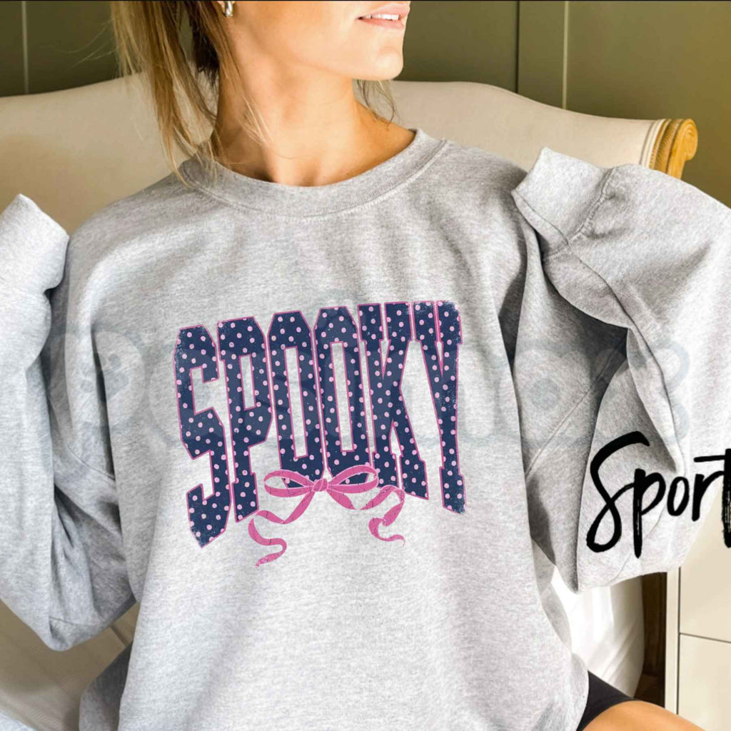 Girly Spooky Sweatshirt | Cute Pink Halloween Crewneck